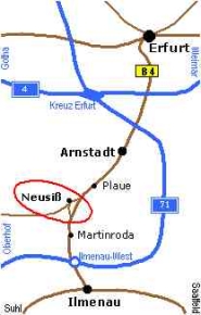 Straßenkarte Neusiß